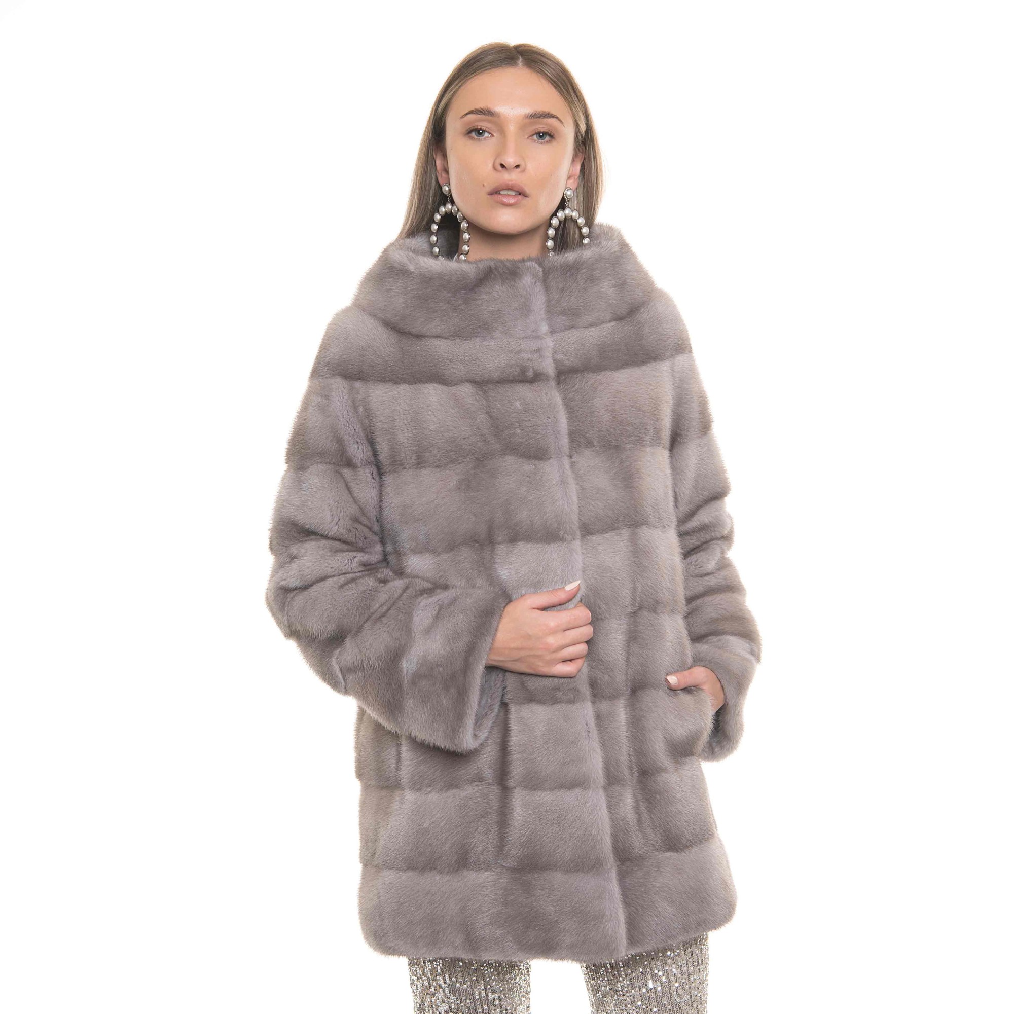 Won dig Scissors Haina blana naturala vizon, 80cm, culoare speciala gri pudrat + CADOU Palton shearling animal print Won dig Scissors Haina blana naturala vizon, 80cm, culoare speciala gri pudrat + CADOU Palton shearling animal print