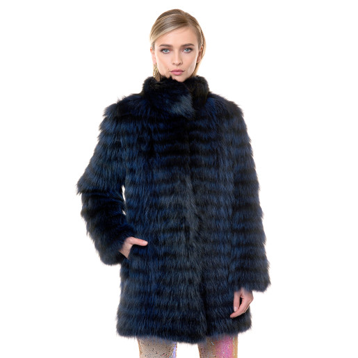 Haina blana naturala raton gri-albastrui, 70cm