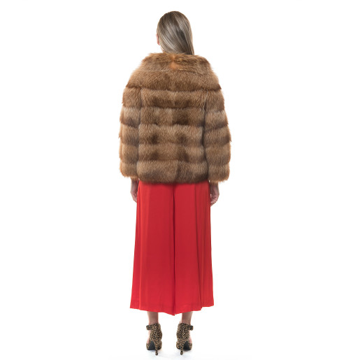 Jacheta blana naturala raton, papyrus, 65cm