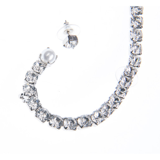 Cercei singular Ines cristale Swarovski Crystal Clear