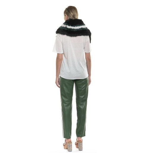 Natural fox fur collar, panded