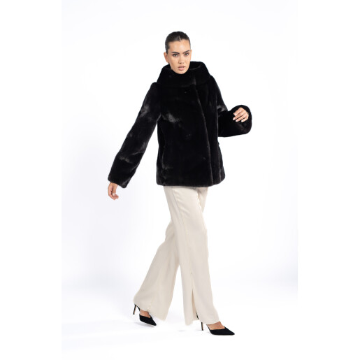 Jacheta blana naturala Blackglama, 70cm