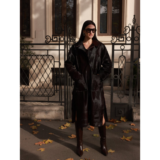 Haina lunga cavalinno (ponei), dark brown, 107cm