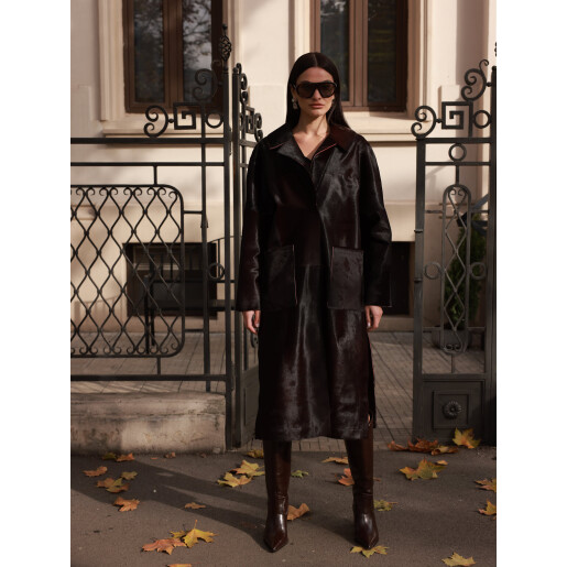 Haina lunga cavalinno (ponei), dark brown, 107cm