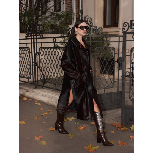 Haina lunga cavalinno (ponei), dark brown, 107cm