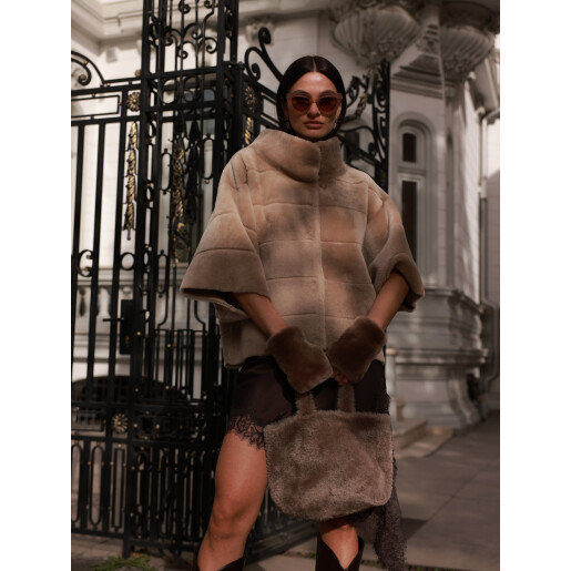 Shearling hat merinos spaniol, bej