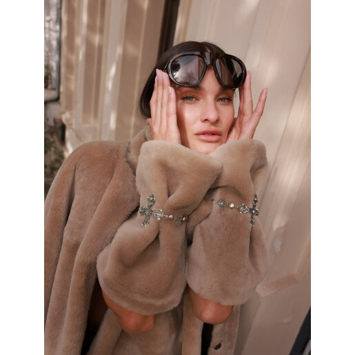 Set 2 mansete shearling, 20cm