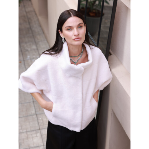 Jacheta blana tip lana miel Australian 