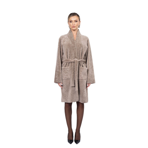Haina shearling persan, culoare speciala, cu cordon, 90cm
