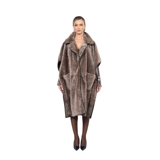Haina gen pelerina shearling persan, culoare speciala, 100cm