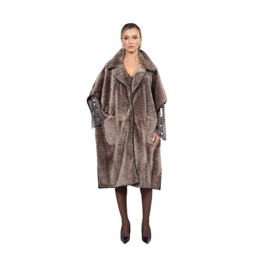 Haina gen pelerina shearling persan, culoare speciala, 100cm