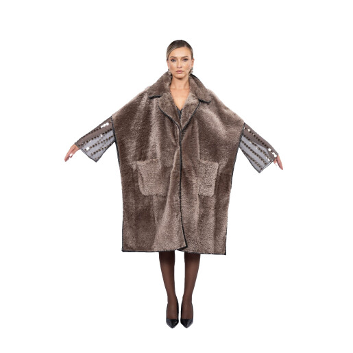 Haina gen pelerina shearling persan, culoare speciala, 100cm