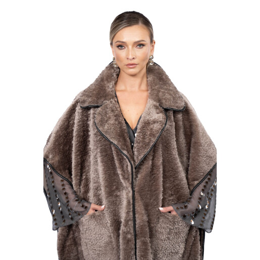 Haina gen pelerina shearling persan, culoare speciala, 100cm
