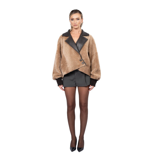 Jacheta reversibila shearling, ultra-light, 2 nuante de marp
