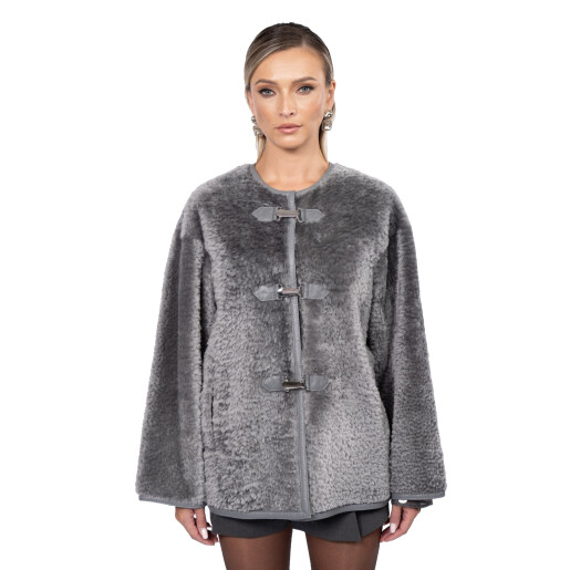 Jacheta shearling South African, gray, 60cm