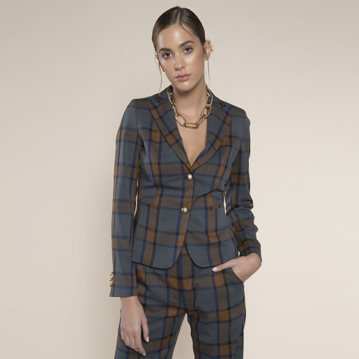 Pantaloni lungi carouri, stofa PSE