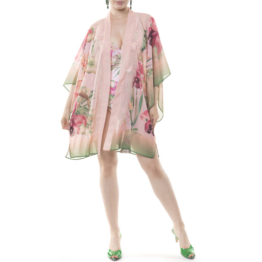 Kimono scurt deschis voal, Wild Orchid