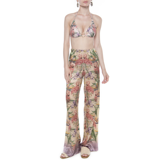 Tropical Breeze Long Pants, 100% Natural Silk