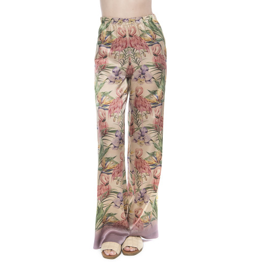 Tropical Breeze Long Pants, 100% Natural Silk