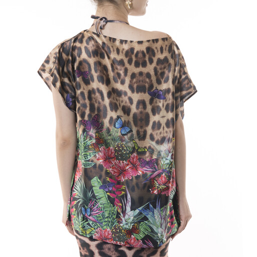 Bluza matase naturala 100%, Jungle Vibe