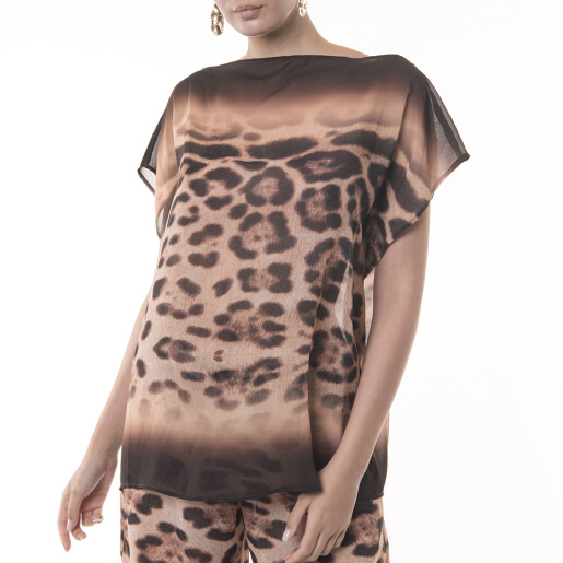 Bluza voal transparent Feline Moves