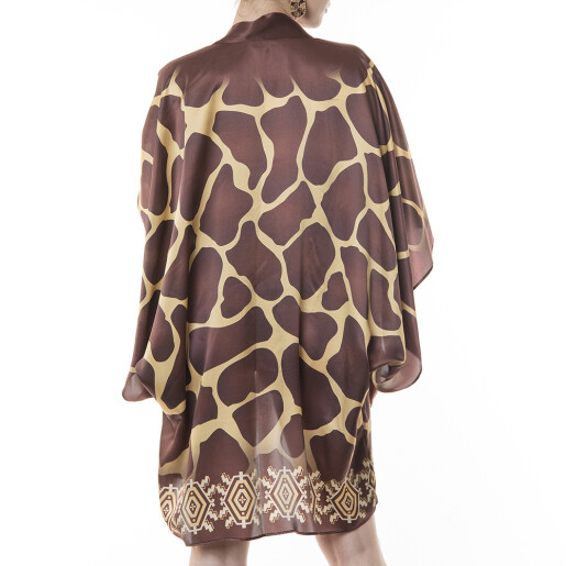 Kimono scurt matase naturala 100%, Safari Vibe