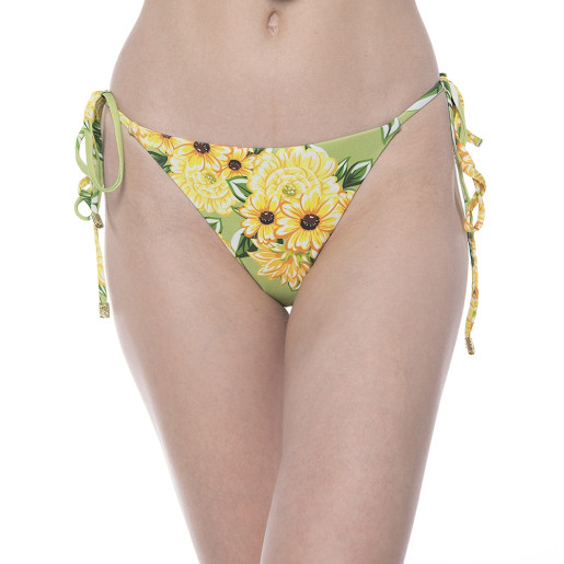 Costum baie 2 piese Sun Flower Bloom, sutien triunghi reglabil, slip brazilian snur