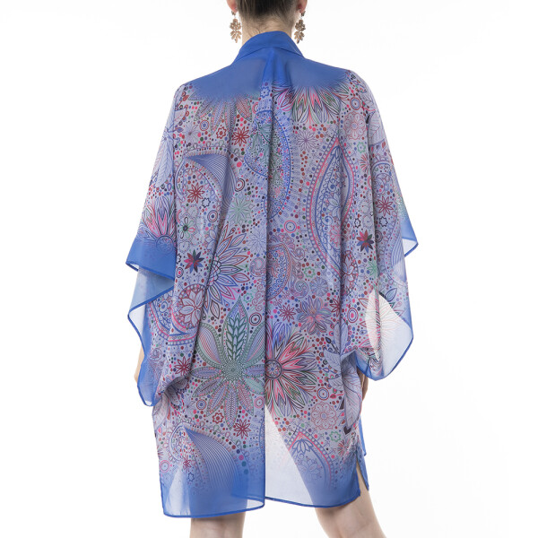 Kimono scurt voal  Paisley Lilla