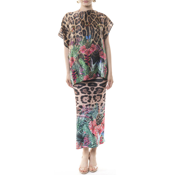 Bluza matase naturala 100%, Jungle Vibe