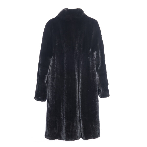 Haina blana naturala vizon neagra, 100cm