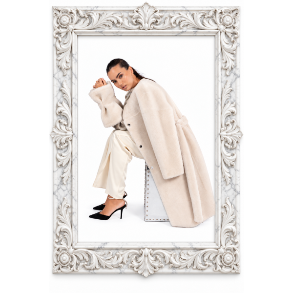Haina shearling reversibil merinos spaniol ultra-thin, 90cm