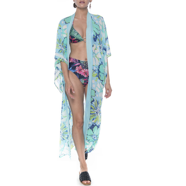 Kimono deschis Aqua Marine, voal 