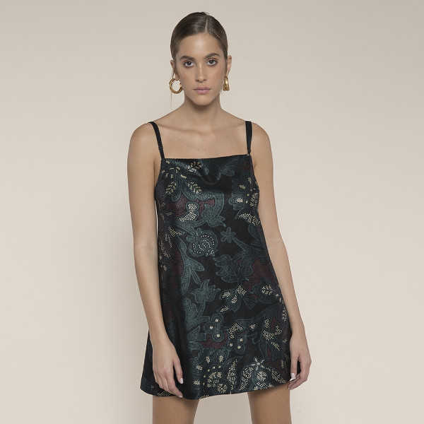 Rochie piele naturala cu bretele, dreamy night