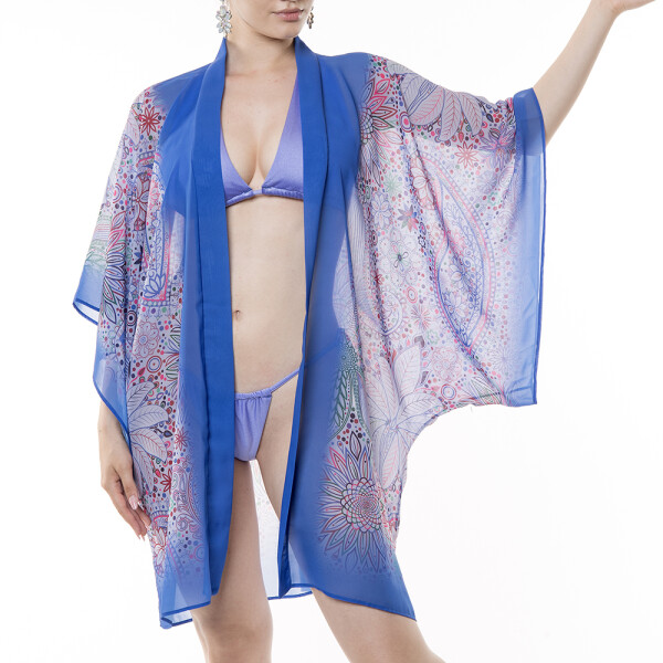 Kimono scurt voal  Paisley Lilla