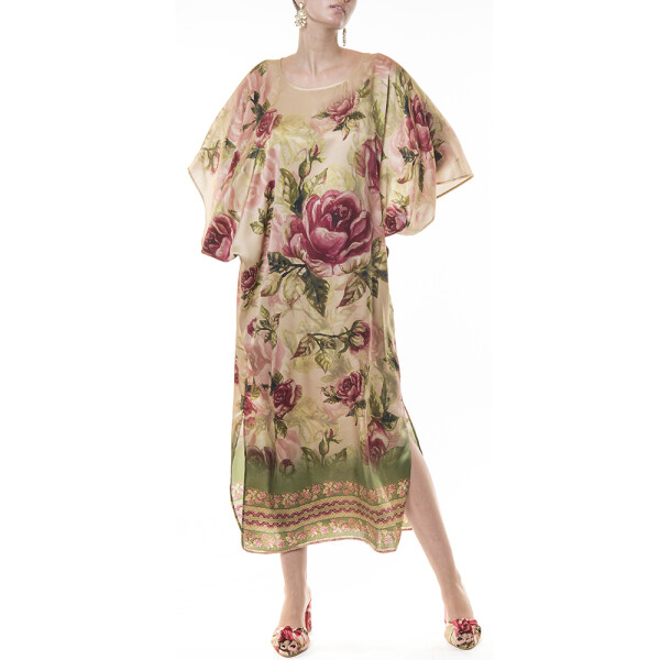 Caftan matase naturala 100%, Secret Garden