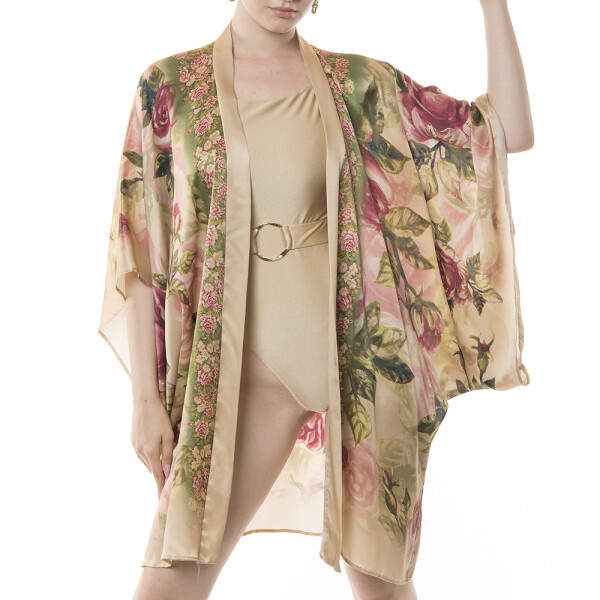 Kimono scurt matase naturala 100%, Secret Garden