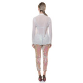 Pantaloni paiete skinny, rose auriu