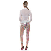 Pantaloni paiete skinny, rose auriu