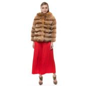 Jacheta blana naturala raton, papyrus, 65cm