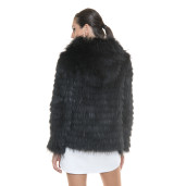 Jacheta blana naturala raton cu gluga