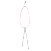 Colier Amma perle Swarovski White Pearl, cristale Swarovski