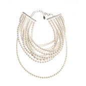 Colier Kiara perle Swarovski White Pearl