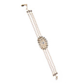 Colier Clarisa perle Swarovski White Pearl, cristale Swarovski