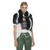 Natural fox fur collar, panded