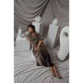 Vesta miel South African, tuns 3D, taupe, 115cm