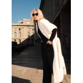 Vesta lunga 120cm, shearling merinos spaniol reversibil