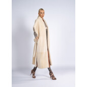 Vesta maneci scurte cu cordon, bej, 120cm