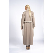 Palton blana naturala miel, reversibila, bej, 120cm