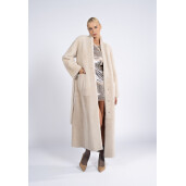 Palton blana naturala miel, reversibila, bej, 120cm