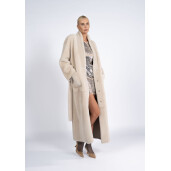 Palton blana naturala miel, reversibila, bej, 120cm